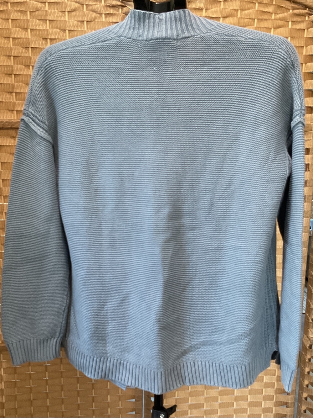 Seven7 Light Blue Open-Front Ribbed Cardigan - Picture 4 of 5